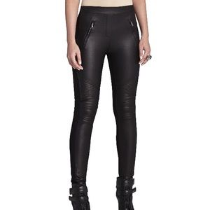 BCBG Kalin faux leather moto legging